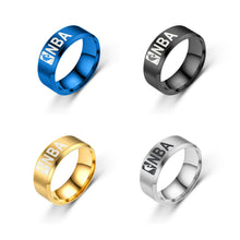 Load image into Gallery viewer, Stainless Steel NBA Circle Ring Jewelry Lovers Man Women Fashion Fine Smooth Popular Titanium Ring Jewelry Accessorie Wedding