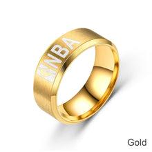 Load image into Gallery viewer, Stainless Steel NBA Circle Ring Jewelry Lovers Man Women Fashion Fine Smooth Popular Titanium Ring Jewelry Accessorie Wedding