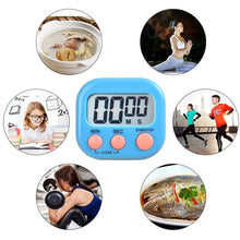 Load image into Gallery viewer, Mini Digital Kitchen Timer LCD Counter Display Loud Alarm Clock Manual Electronic Countdown Sports Magnetic Digital Timer Kitchen Cooking Study Shower Sports Games