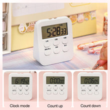 Load image into Gallery viewer, Mini Digital Kitchen Timer Manual Electronic Countdown Clock Magnetic Digital Timer with Large LCD Display Kitchen Cooking Shower Study