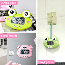 Load image into Gallery viewer, Cute Cartoon Animal Shape LCD Digital Screen Kitchen Timer Magnetic Countdown Timer for Kitchen Cooking Study Stopwatch Loud Alarm Clock