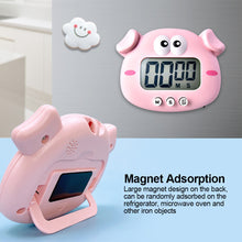 Load image into Gallery viewer, Cute Cartoon Animal Shape LCD Digital Screen Kitchen Timer Magnetic Countdown Timer for Kitchen Cooking Study Stopwatch Loud Alarm Clock