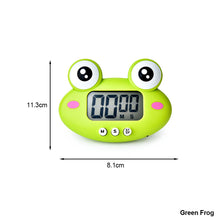 Load image into Gallery viewer, Cute Cartoon Animal Shape LCD Digital Screen Kitchen Timer Magnetic Countdown Timer for Kitchen Cooking Study Stopwatch Loud Alarm Clock