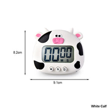Load image into Gallery viewer, Cute Cartoon Animal Shape LCD Digital Screen Kitchen Timer Magnetic Countdown Timer for Kitchen Cooking Study Stopwatch Loud Alarm Clock
