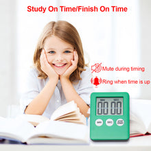 Load image into Gallery viewer, Digital Timer Manual Electronic Countdown Clock Loud Alarm Cooking Kitchen Sport Study Game With Magnetic Countdown Alarm Clock