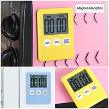 Load image into Gallery viewer, Digital Timer Manual Electronic Countdown Clock Loud Alarm Cooking Kitchen Sport Study Game With Magnetic Countdown Alarm Clock