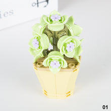 Load image into Gallery viewer, Flower Building Block Flowers Bouquet Rose Sakura Lily DIY Creative Bouquet Compatible with Cute Girl Toy Valentine's Day Gift Puzzle Assembled Building Block Toy