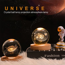 Load image into Gallery viewer, Glowing Galaxy Ferris Wheel Crystal Ball Night Lights USB Power Warm Light Bedside Light Christmas Kid Gift Night Lamp