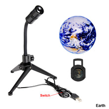Load image into Gallery viewer, USB Starry Projector 2 In 1Moon Earth Projector Lamp 360° Rotatable Bracket Led Night Light Wall Light Planet Projection Lamp