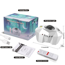 Load image into Gallery viewer, Led Aurora Borealis Moon Galaxy Night Lights Bluetooth Music Laser Star Nebula Projection Bedroom Decoration Atmospher Projector