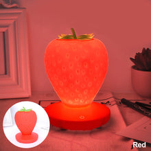 Load image into Gallery viewer, Fun Strawberry Shape Led Energy-saving Lamp Children with Sleeping Night Light USB Charging Silicone Lamp Touch Switch Birthday Xmas Gift