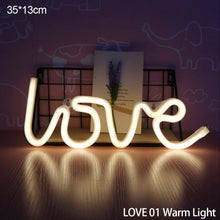 Load image into Gallery viewer, Neon LED Light Sign Lightning LOVE Heart Neon Light Neon Signs Xmas Birthday Gift for Bar Home Decor Party Christmas