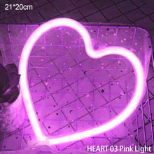 Load image into Gallery viewer, Neon LED Light Sign Lightning LOVE Heart Neon Light Neon Signs Xmas Birthday Gift for Bar Home Decor Party Christmas