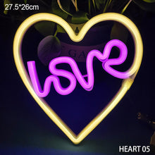 Load image into Gallery viewer, Neon LED Light Sign Lightning LOVE Heart Neon Light Neon Signs Xmas Birthday Gift for Bar Home Decor Party Christmas