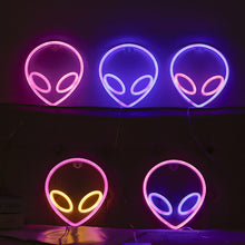 Load image into Gallery viewer, Neon LED Light Sign Lightning Aliens ET Neon Light Wall Hanging Neon Lamp Neon Signs for Bar Home Decor Party Christmas Xmas Birthday Gift