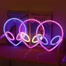 Load image into Gallery viewer, Neon LED Light Sign Lightning Aliens ET Neon Light Wall Hanging Neon Lamp Neon Signs for Bar Home Decor Party Christmas Xmas Birthday Gift