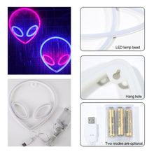 Load image into Gallery viewer, Neon LED Light Sign Lightning Aliens ET Neon Light Wall Hanging Neon Lamp Neon Signs for Bar Home Decor Party Christmas Xmas Birthday Gift