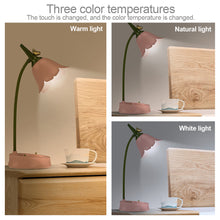 Load image into Gallery viewer, Multi-functional Flower LED Desk Lamp Touch Sensor Dimmable Table Desk Lamp Phone Holder Student Bedroom Reading Lamp Eye Protection Table Light Room Lighting
