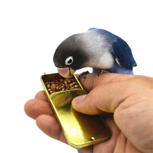 Load image into Gallery viewer, Bird Training Food Jar Handheld Parrot Bird Feeding Feeder Bird IQ Growth Training Tools Interactive Toys Mini Iron Tank for Bird Feeding