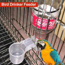 Load image into Gallery viewer, Plastic Pet Bird Drinker Feeder Water Bottle Cup Cat Chicken Pigeon Parrot Hamster Double Nozzle Water Guide Feeding Holder