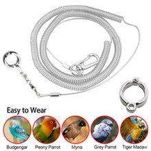 Load image into Gallery viewer, 3M/6M Parrot Bird Flying Training Leash Ultra-light Flexible Rope Anti-bite with Leg Ring Harness Outdoor Macaw Cockatiel Starling