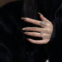 Load image into Gallery viewer, Opal Irregular Natural Stone Ring with White Opal Girl Crush Egirl Hollow Rings for Women Trendy Ring Creative Finger Jewelry