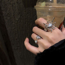 Load image into Gallery viewer, Opal Irregular Natural Stone Ring with White Opal Girl Crush Egirl Hollow Rings for Women Trendy Ring Creative Finger Jewelry