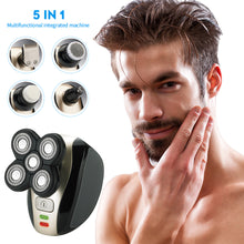 Load image into Gallery viewer, 5-in-1 IPX6 Waterproof Electric Shaver for Men 4D Floating Head Shavers for Bald Men 5 Head Cordless Grooming Kit Razor