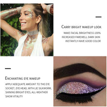 Load image into Gallery viewer, Glitter Eye Shadow Makeup Monochrome Shining Eyeshadow Sequins Pearly Universal Party Cosmetic Palete Women Cosmetics
