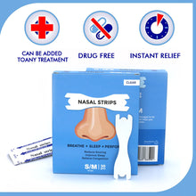 Load image into Gallery viewer, 30pcs/Box Stop Snoring Patch Transparent Nasal Strips Better Breath To Not Snore Sleep Anti-snoring Aid Snoring-prevention