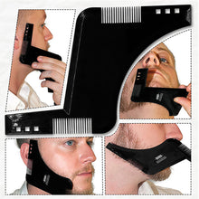 Load image into Gallery viewer, Creative Beard Styling Template Beard Comb Sideburns Comb Barber Tool Mustache Trimming Styling Stencil Optional Styling Comb