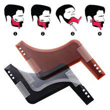 Load image into Gallery viewer, Creative Beard Styling Template Beard Comb Sideburns Comb Barber Tool Mustache Trimming Styling Stencil Optional Styling Comb