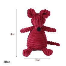Load image into Gallery viewer, Dog Puppy Plush Toys Pets Chew Toy Animal Shape Squeak Cleaning Toys for Small Medium Dog Accessories Pet Training Supplies