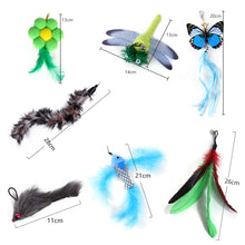 Load image into Gallery viewer, Cat Simulation Bird Interactive Toys Funny Feather Bird with Bell Cat Stick Toy for Kitten Playing Teaser Wand Toy Cat Supplies