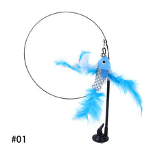 Load image into Gallery viewer, Cat Simulation Bird Interactive Toys Funny Feather Bird with Bell Cat Stick Toy for Kitten Playing Teaser Wand Toy Cat Supplies