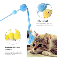 Load image into Gallery viewer, Pet Cat Teaser Toys with Feather Bell PP Rod Mouse Toy Cat Catcher Teaser Stick Cat Interactive Toys