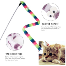 Load image into Gallery viewer, Pet Cat Teaser Toys with Feather Bell EVA Rod Mouse Toy Cat Catcher Teaser Stick Cat Interactive Toys Cat Accessory