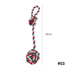 Load image into Gallery viewer, Dog Puppy Double Knot Chew Rope Knot Toys Chirstmas Pet Clean Teeth Durable Braided Bone Rope Pet Molar Toy Pet Supplies