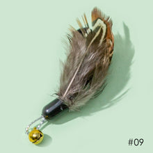 Load image into Gallery viewer, Cat Toy Stick Insect Feather Replacement Head Little Flying Handmade Kitten With Bell Interactive Teaser Pet Supplies