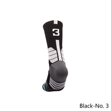 Load image into Gallery viewer, 1pc Adult 0-9 Number Socks Basketball Socks Elite Socks Men Women Professional Sport Cotton Socks Outdoor Cycling Running Socks