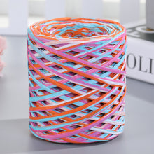 Load image into Gallery viewer, 200m/roll Hand-knitted Lafite Raffia Straw Paper Yarn Rope Baking Packaging Strap Rope Crocheting Summer Hat Bags Weaving Yarn