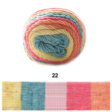 Load image into Gallery viewer, 100g/roll 193m Rainbow Segment Dyed 5arn 5 Strand Wool DIY Handmade Knitted Baby Sweater Hat Scarf Yarn Crochet Yarn