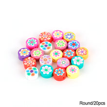 Load image into Gallery viewer, 20pcs Animal Fruit Flower Polymer Clay Beads Kids Jewelry DIY Making Bracelet Necklace Spaced Accessories
