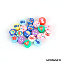 Load image into Gallery viewer, 20pcs Animal Fruit Flower Polymer Clay Beads Kids Jewelry DIY Making Bracelet Necklace Spaced Accessories