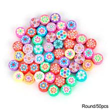 Load image into Gallery viewer, 50pcs Animal Fruit Flower Polymer Clay Beads Kids Jewelry DIY Making Bracelet Necklace Spaced Accessories
