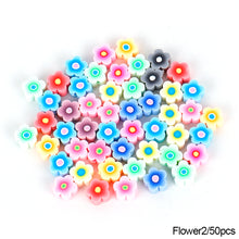 Load image into Gallery viewer, 50pcs Animal Fruit Flower Polymer Clay Beads Kids Jewelry DIY Making Bracelet Necklace Spaced Accessories