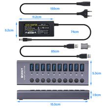 Load image into Gallery viewer, Ten-hole Usb3.0 Expander Hub Docking Station Usb3.0 Hub