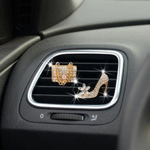 Load image into Gallery viewer, 2Pcs Car Freshener Perfume Diffuser Air Outlet Clip for Girls Rhinestone Bag Diamond Crown Crystal High Heels Accessories Birthday Gift