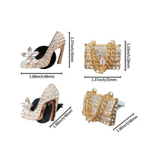 Load image into Gallery viewer, 2Pcs Car Freshener Perfume Diffuser Air Outlet Clip for Girls Rhinestone Bag Diamond Crown Crystal High Heels Accessories Birthday Gift