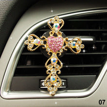 Load image into Gallery viewer, Car Styling Air Freshener Perfume Diamond Flower Deer Crown Cross For Car Air Condition Vent Accrssories